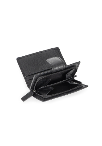 Czarny klasyczny niewielki portfel
