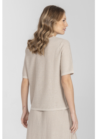 Luźny sweter z krótkim rękawem