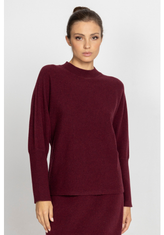 Maroon jumper with dolman sleeves 