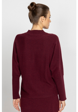 Maroon jumper with dolman sleeves 