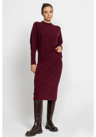 Maroon jumper with dolman sleeves 