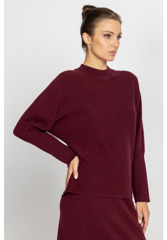 Maroon jumper with dolman sleeves 