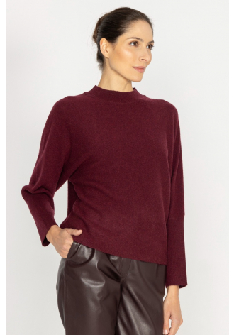 Maroon jumper with dolman sleeves 