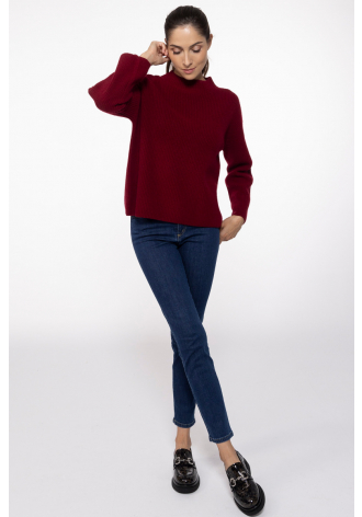 Burgundy wool and cashmere sweater