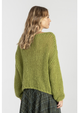 Sweter w kolorze limonki