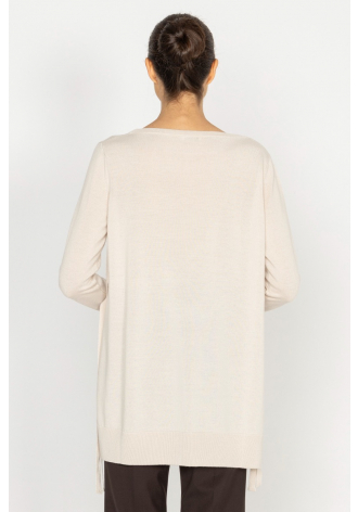 Classic long beige jumper