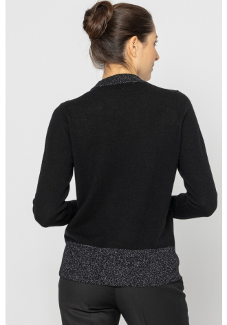 Black jumper with silver thread