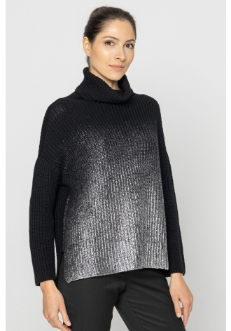 Black jumper with shimmery front