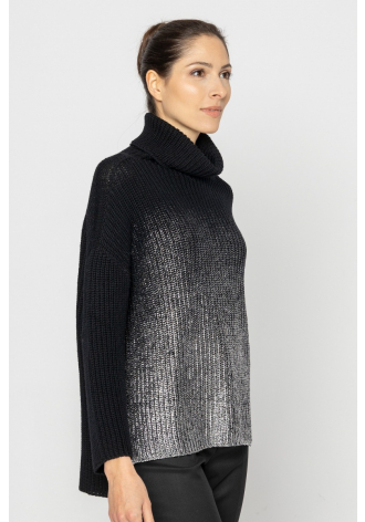 Black jumper with shimmery front