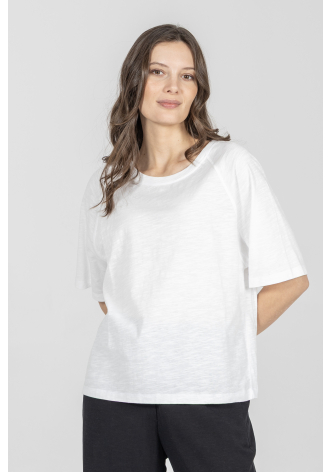 Luźny t-shirt z bawełny