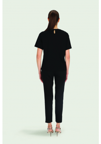 Czarny klasyczny t-shirt bawełniany