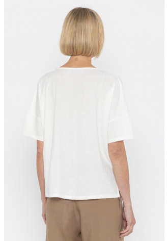 Biały t-shirt oversize