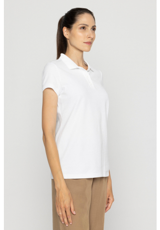 Biały T-shirt polo