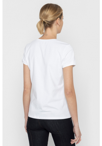 Biały t-shirt z napisem 