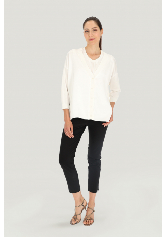  Elegant classic ecru cardigan