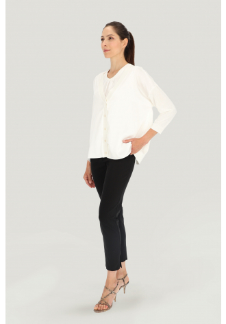  Elegant classic ecru cardigan