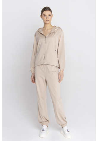 Bluza z kapturem w kolorze beżowym