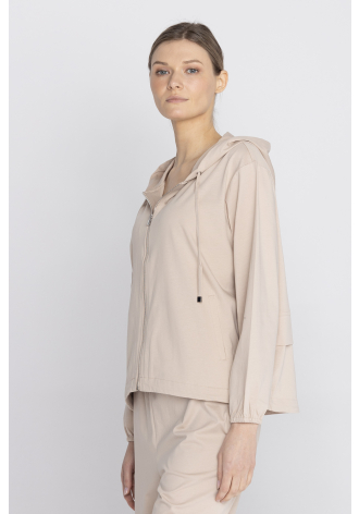 Bluza z kapturem w kolorze beżowym