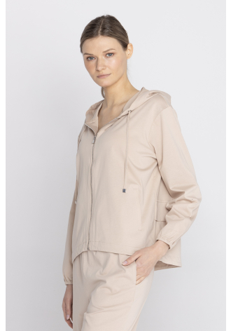 Bluza z kapturem w kolorze beżowym