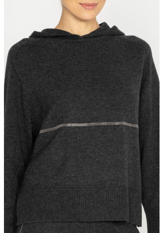 Graphite hooded sweatshirt