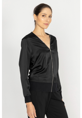 Black zip-up sweatshirt