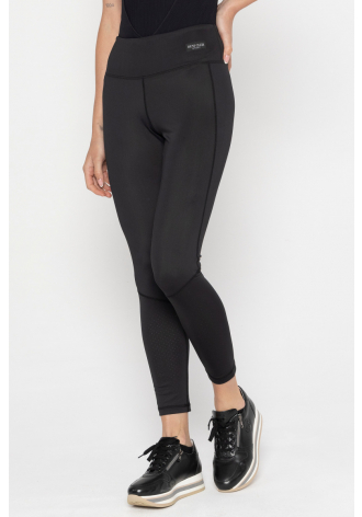 Leggings with perforated fabric insert