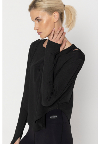 Functional long-sleeved blouse
