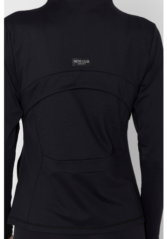 Functional sweatshirt with stand-up collar and pockets