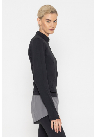 Functional sweatshirt with stand-up collar