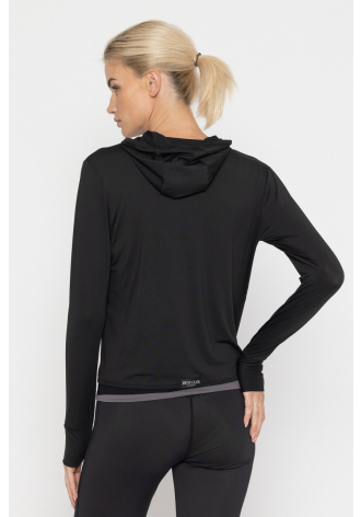 Functional zip-up hooded sweatshirt