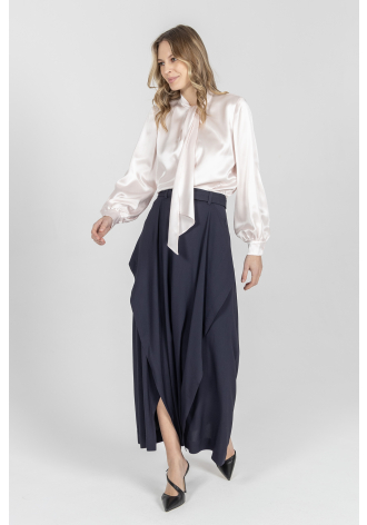 Koszula z jedwabiu w kolorze pastelowego różu