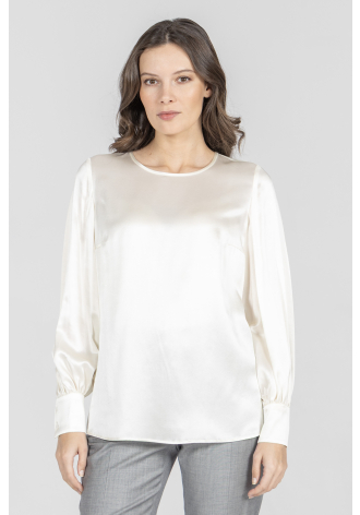 Biznesowa bluzka w kolorze ecru