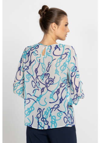 Blouse with an elegant printed design 