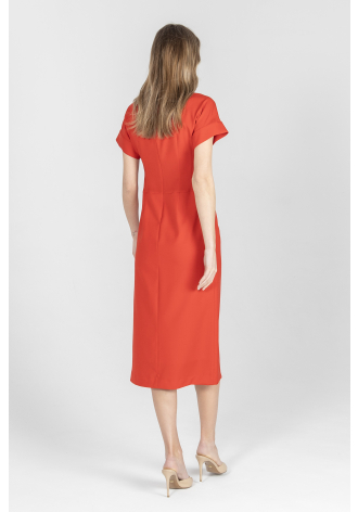 Czerwona sukienka z wełny