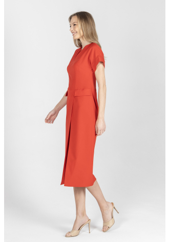 Czerwona sukienka z wełny