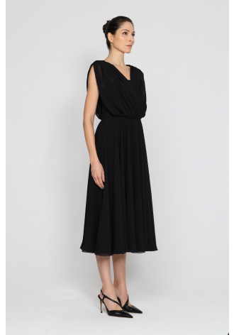 Elegant black evening dress