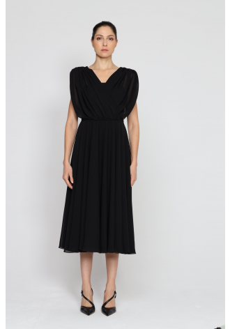 Elegant black evening dress