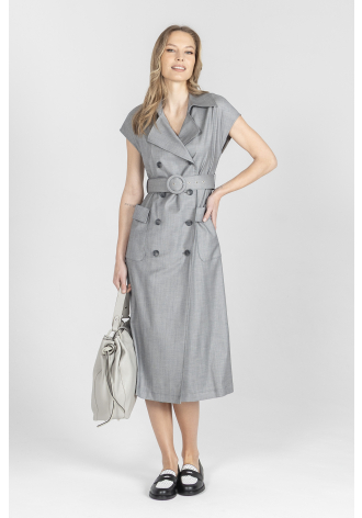 Biznesowa szmizjerka w kolorze szarym