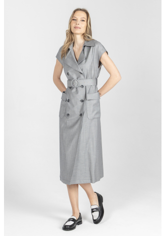 Biznesowa szmizjerka w kolorze szarym