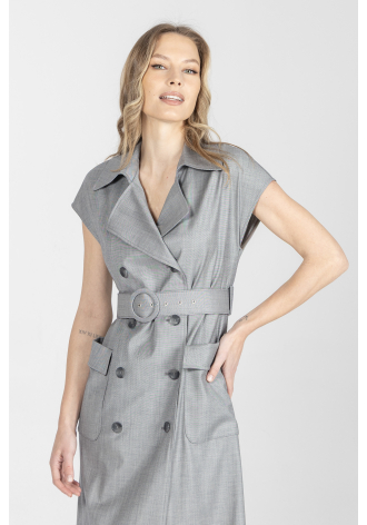 Biznesowa szmizjerka w kolorze szarym