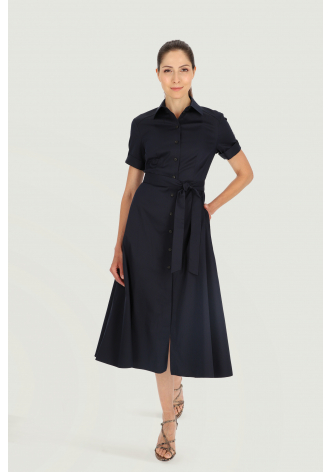 Navy blue shirtdress