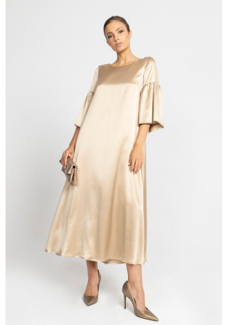 Elegant gold silk dress 