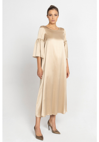 Elegant gold silk dress 