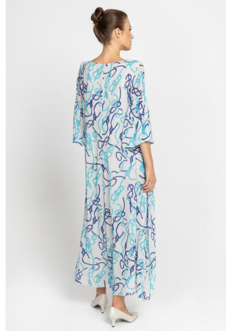 Airy long dress with an elegant printed design 