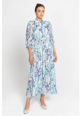  Airy dress with an elegant printed design 