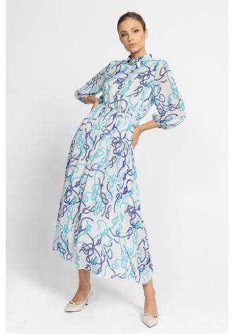  Airy dress with an elegant printed design 