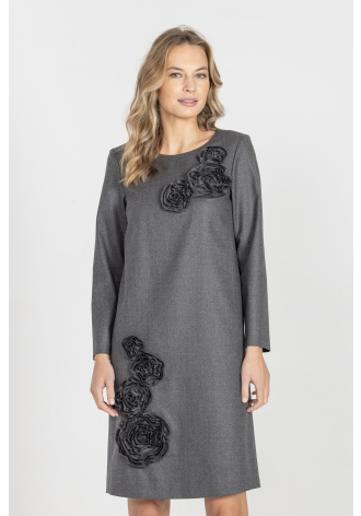 ORO: Szara sukienka z wełny