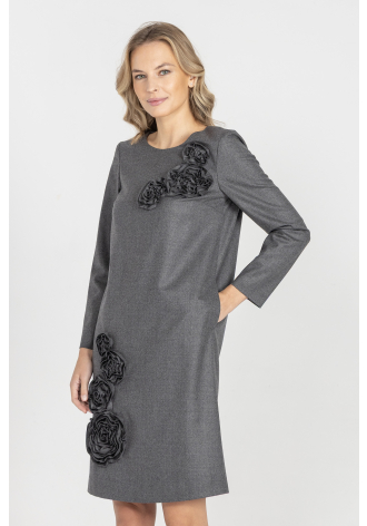 ORO: Szara sukienka z wełny