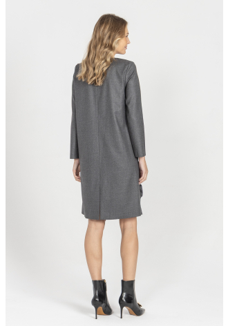 ORO: Szara sukienka z wełny