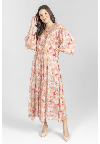 Zwiewna sukienka w kwiatowy print